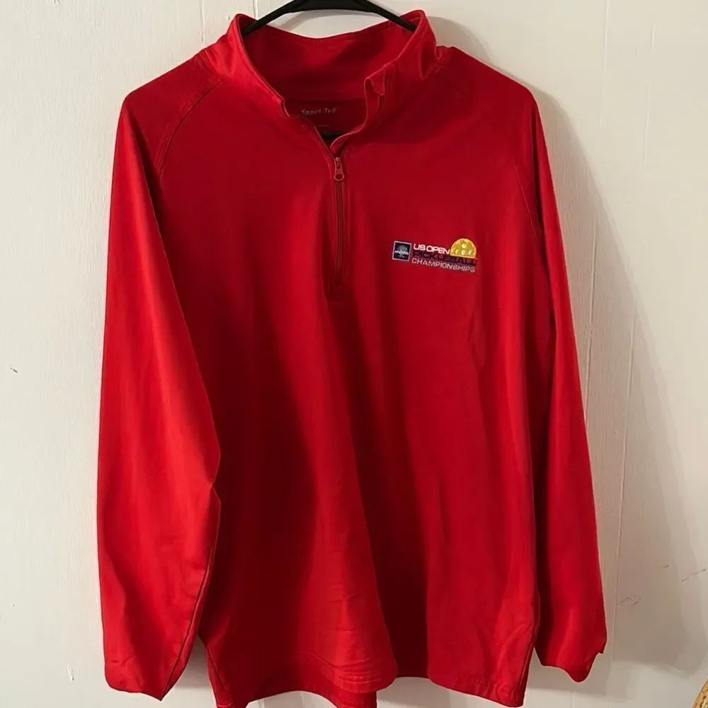 US Open Pickleball Championships Red Quarter-Zip Sweater